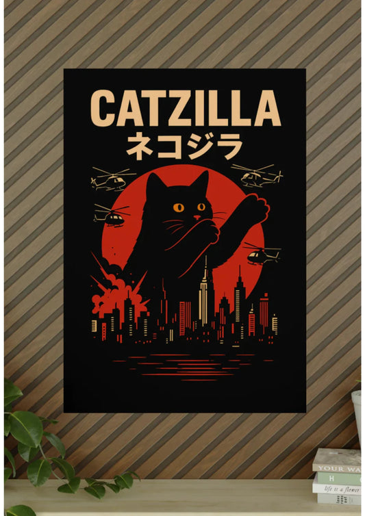 Catzilla Wall Art Matte Print