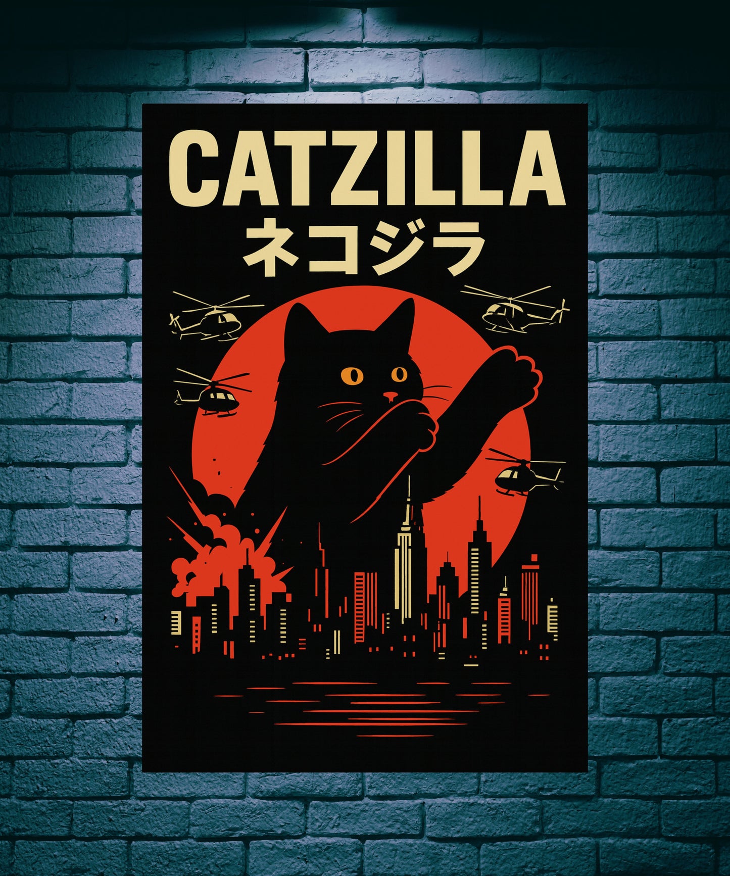 Catzilla Wall Art Matte Print