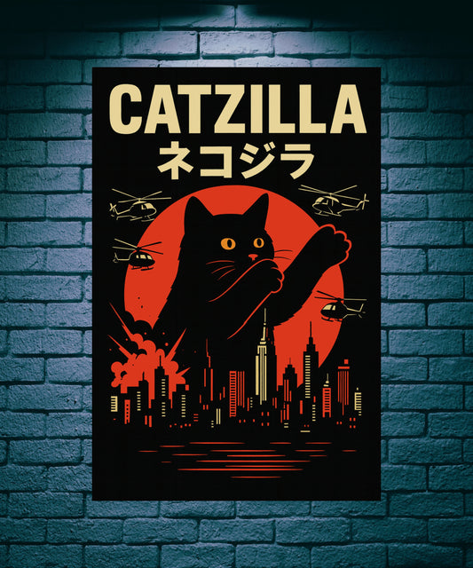Catzilla Wall Art Matte Print