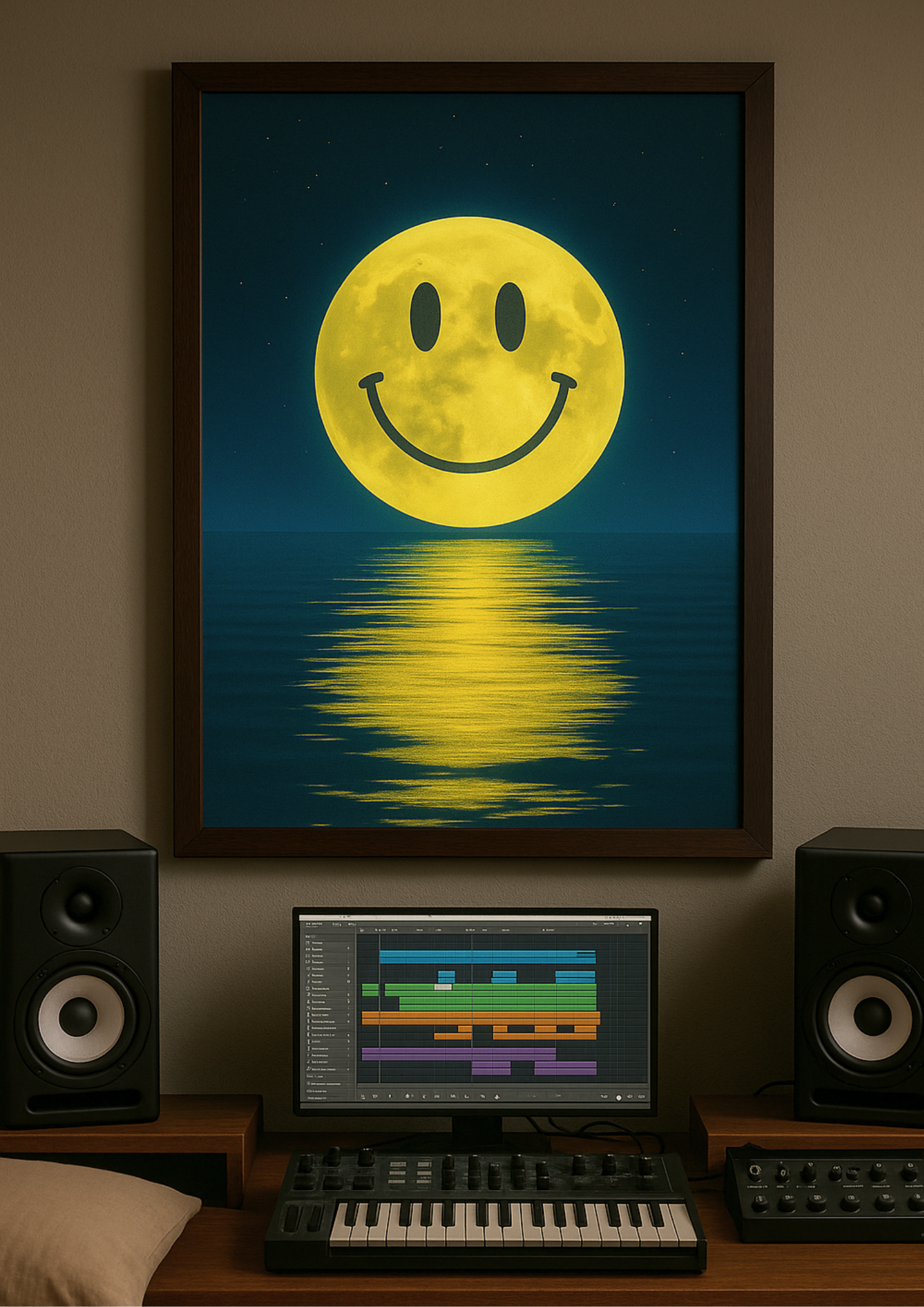 Acid House Moon Wall Art
