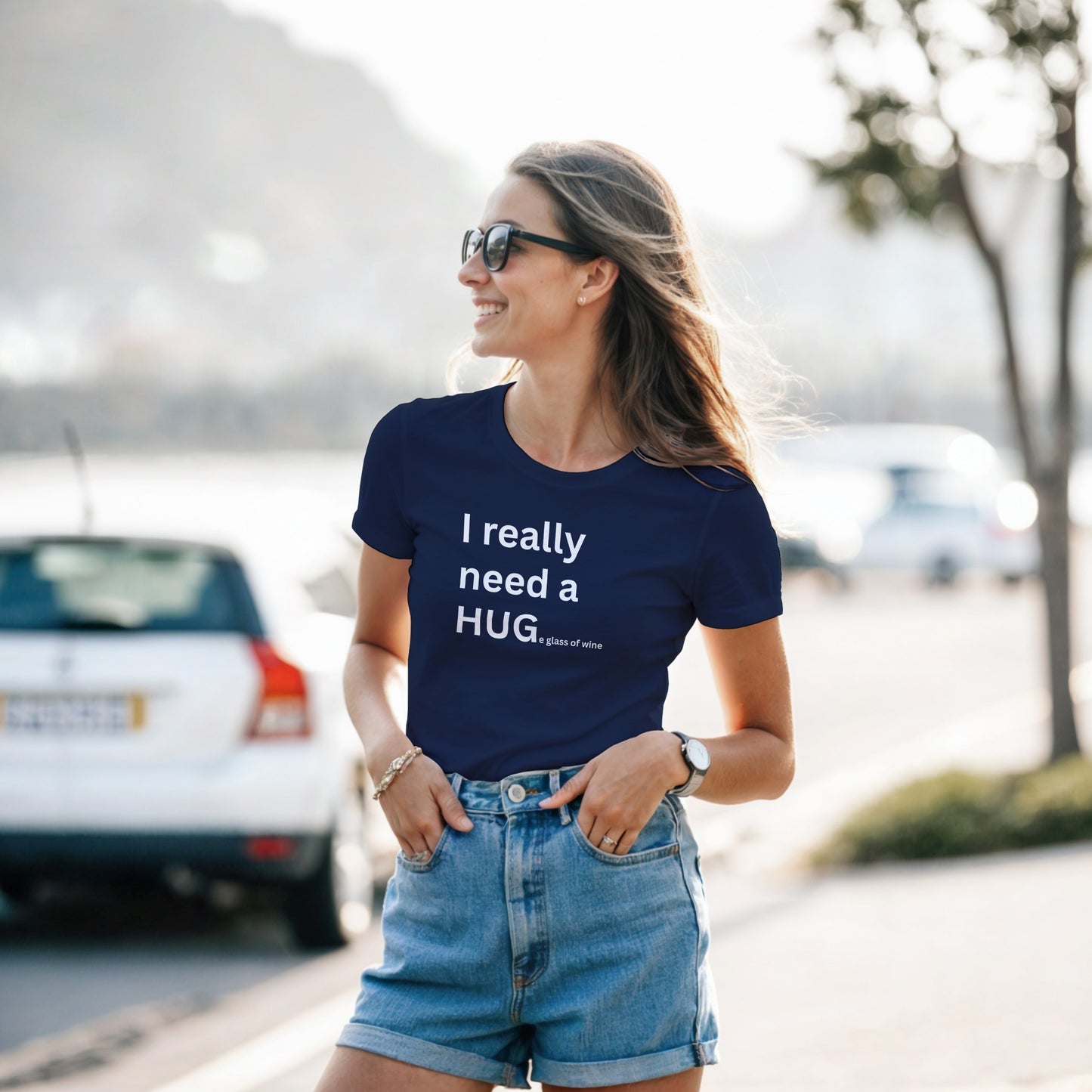 I really need a HUGe glass of wine - Women's Fit T-Shirt