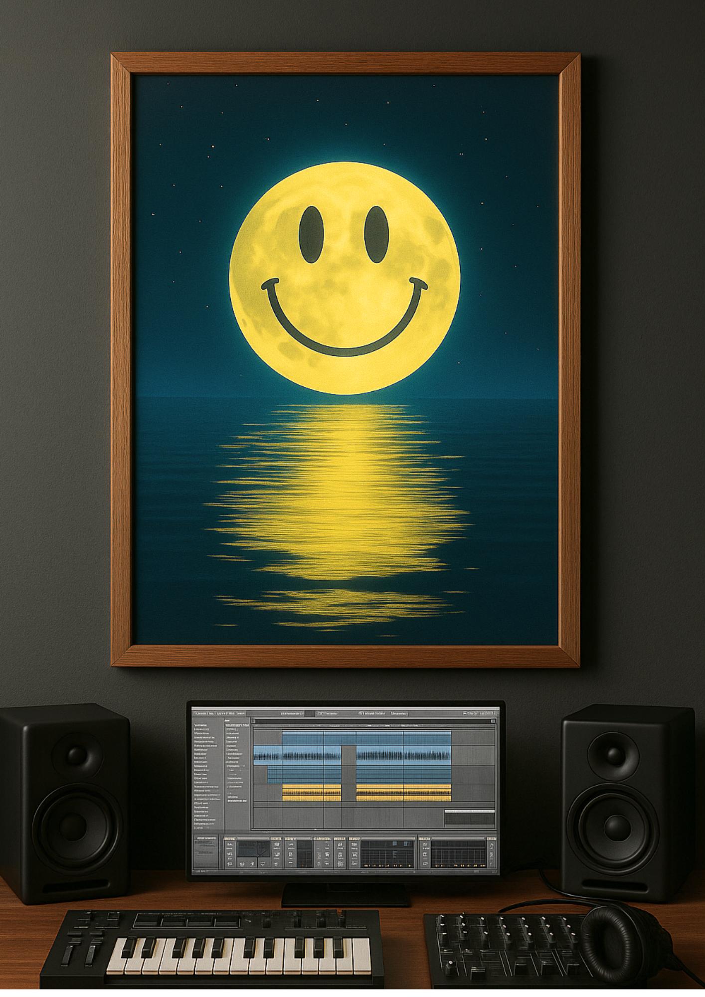 Acid House Moon Wall Art